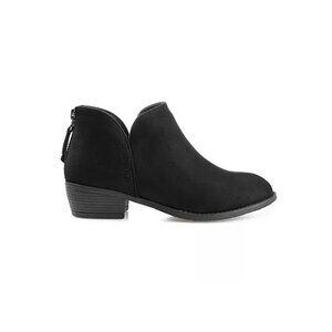 NiB Journee Women's Livvy Slip On Heeled Ankle Boots Black Size 6 M $70 RY1399